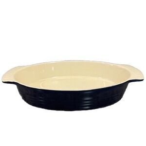 Chasseur Cobolt 2" Deep‎ Enamel Glazed Stoneware Casserole Baking Dish